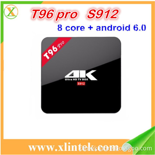 T96 pro android octa core tv box amlogic s912 T96pro internet tv box play store app android tv box